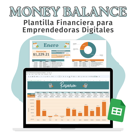 Money Balance: Plantilla Financiera para Emprendedoras Digitales